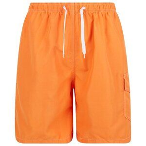 Men Swim Shorts, Swimming Trunks, 3 Pocket Cargo Swimwear, Orange